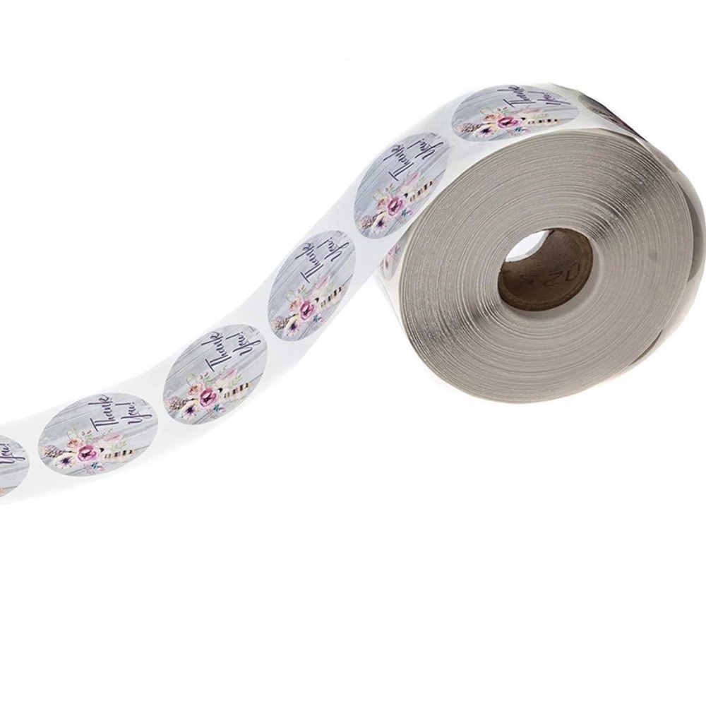 500 Boho Thank You Stickers 1” Round PRICE FIRM - Picture 3 of 5